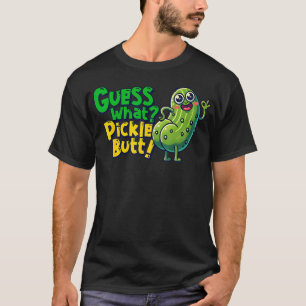 Raad eens wat Augurk Kont Grappige Komkommer Meme T-shirt