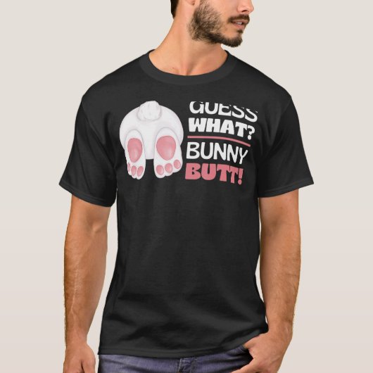 Raad eens wat Bunny Butt Rabbit Butt Animal Bunnie T-shirt (Voorkant)
