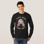 Raad eens wat Bunny Butt Rabbit Paasdag T-shirt (Voorkant volledig)