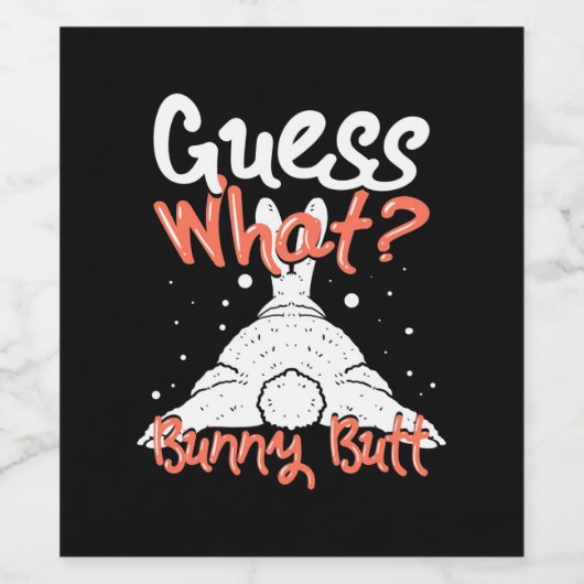 Raad eens wat Bunny Rabbit Wijn Etiket (Enkel label)