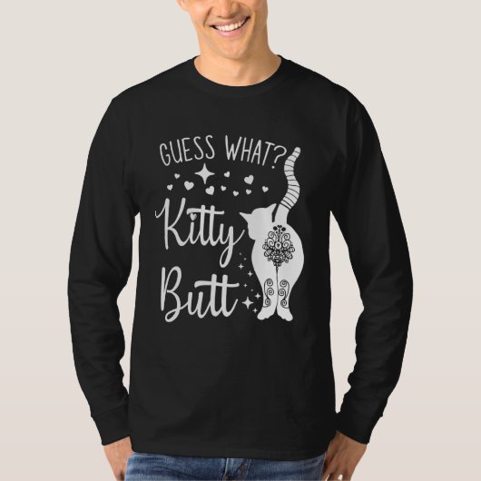 Raad eens wat Butt Mandala Cat Kitten eigenaar T-shirt (Voorkant)