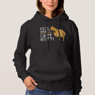 Raad eens wat Capy Butt Capybara Funny Capibara Hoodie