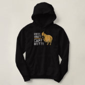 Raad eens wat Capy Butt Capybara Funny Capibara Hoodie (Design voorkant)