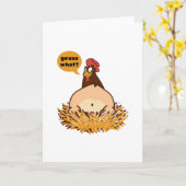 Raad eens wat Chicken Butt Funny Joke Kaart (Gele Bloem)