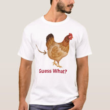 "Raad eens wat?" Chicken Butt Retro-stijl