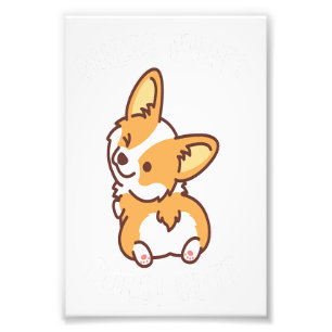 Raad eens wat Corgi Butt Funny Corgi Dog Gift Pun  Foto Afdruk