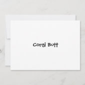 Raad eens wat Corgi Butt Funny Dog Lover Kaart (Achterkant)
