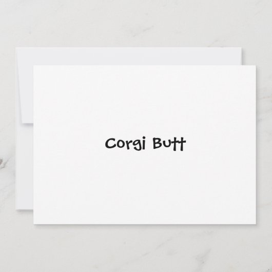 Raad eens wat Corgi Butt Funny Dog Lover Kaart (Achterkant)