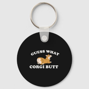 Raad eens wat Corgi Butt Funny Dog Lover Sleutelhanger