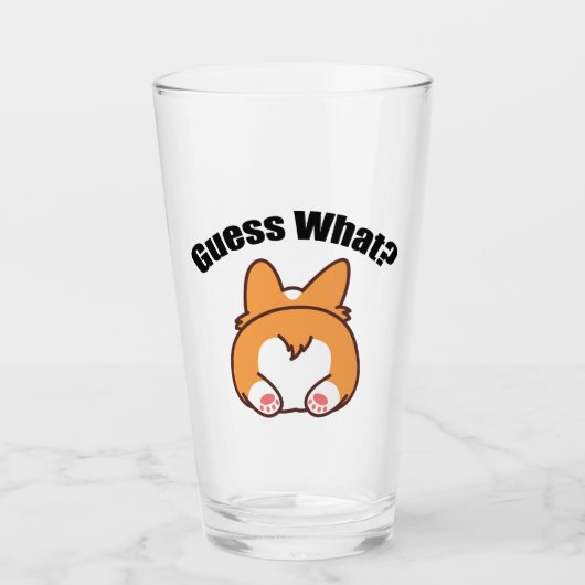 Raad eens wat Corgi Butt Glas (Voorkant)