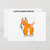 Raad eens wat Corgi Butt Hondenliefhebbers Aankondigingskaart (Voorkant / Achterkant)