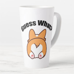 Raad eens wat Corgi Butt Humor Latte Mok