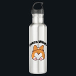 Raad eens wat Corgi Butt Humor Waterfles<br><div class="desc">Raad eens? Corgi Butt Humor Gift. Funny Pembroke Welsh Corgi eigenaarschap met een schattige hondenbuit. Corgis heeft de kutste onderste.</div>
