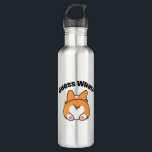 Raad eens wat Corgi Butt Humor Waterfles<br><div class="desc">Raad eens? Corgi Butt Humor Gift. Funny Pembroke Welsh Corgi eigenaarschap met een schattige hondenbuit. Corgis heeft de kutste onderste.</div>