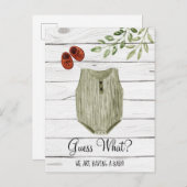 Raad eens wat de Baby stof van Boho is| Baby Aankondigingskaart (Voorkant / Achterkant)