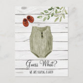 Raad eens wat de Baby stof van Boho is| Baby Aankondigingskaart (Voorkant)