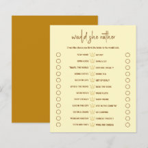 Raad eens wat de bruid zou kiezen Bruidsfeest spel