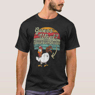 Raad eens wat de vintag Chicken Butt Chicken Joke  T-shirt
