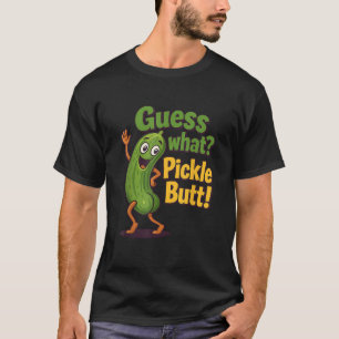Raad eens wat een augurk kont grappige komkommer a t-shirt