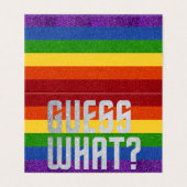 Raad eens wat een pak van 25 LGBT Glitter? Binnenk Kaart (Buitenkant ongevouwen)