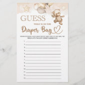 Raad eens wat er in de luiertas beer baby shower z (Voorkant)