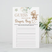 Raad eens wat er in de luiertas beer baby shower z (Staand voorkant)