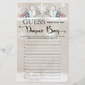 Raad eens wat er in het luiertas baby shower zit (Voorkant)