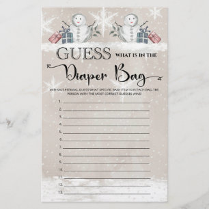 Raad eens wat er in het luiertas baby shower zit