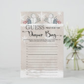 Raad eens wat er in het luiertas baby shower zit (Staand voorkant)