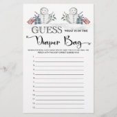 Raad eens wat er in het luiertas baby shower zit (Voorkant)