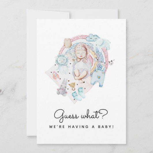 Raad eens wat er tijdens de zwangerschap bekend is aankondiging (Voorkant)