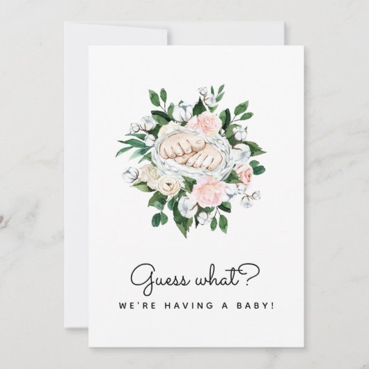 Raad eens wat er tijdens de zwangerschap gebeurt m aankondiging (Voorkant)