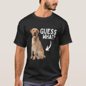 Raad eens wat gele lab Butt! Funny Labrador Retrie T-shirt (Voorkant)