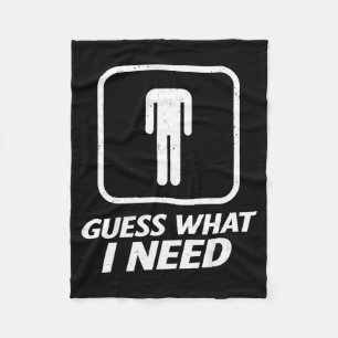 Raad eens wat grappige badkamer humor mannen grap fleece deken