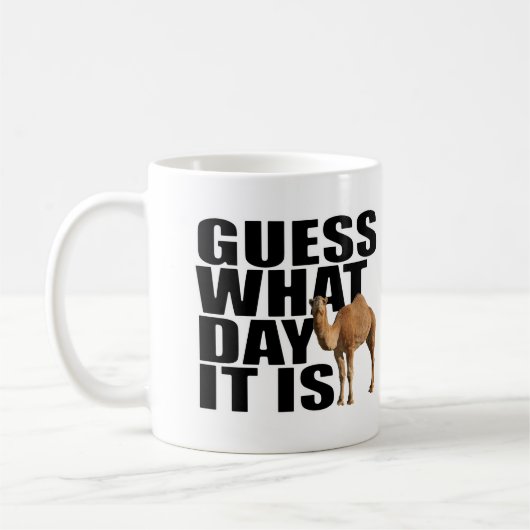 Raad eens wat het is voor dag Hump Day Camel Koffiemok (Links)