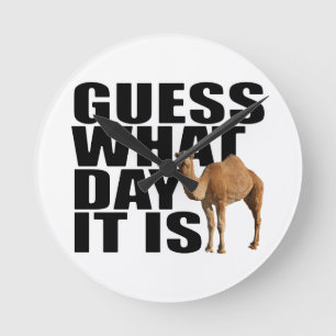 Raad eens wat het is voor dag Hump Day Camel Ronde Klok