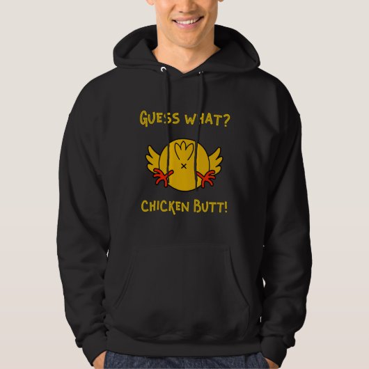 Raad eens wat Humor kippenstift Hoodie (Voorkant)