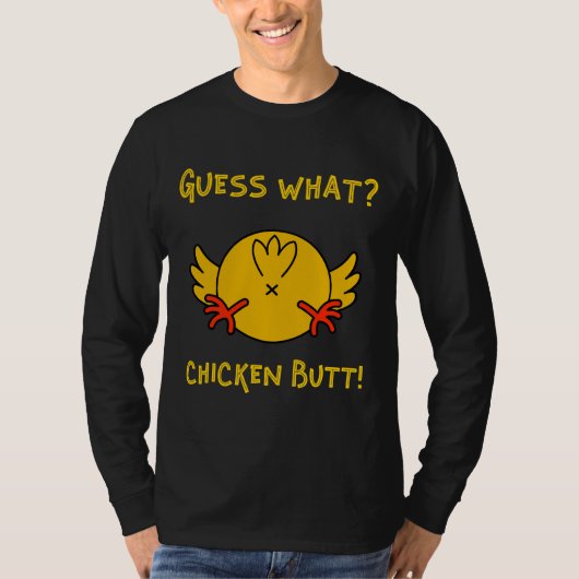 Raad eens wat Humor kippenstift T-shirt (Voorkant)