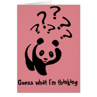 Raad eens wat ik denk dat Panda kaarten personalis