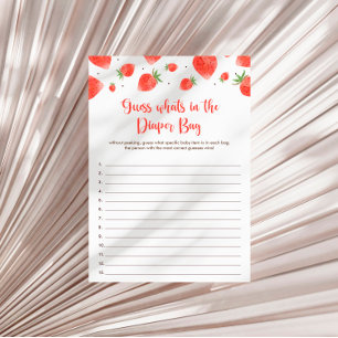 Raad eens wat in de luier tas spel Baby shower Kaart