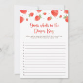 Raad eens wat in de luier tas spel Baby shower Kaart (Voorkant)