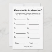 Raad eens wat in de luier tas spel baby shower spe aankondiging (Voorkant)