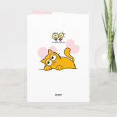 Raad eens wat je mijn favoriete kat-groet bent kaart (Achterkant)