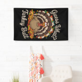  Raad eens wat kalkoen kont grappige thanksgiving  Spandoek (Insitu)