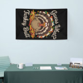  Raad eens wat kalkoen kont grappige thanksgiving  Spandoek (Beurs)