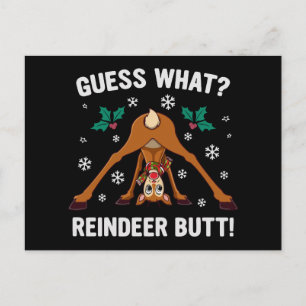 Raad eens wat Kerstman Rendier Anus Kerstgrap Feestdagenkaart