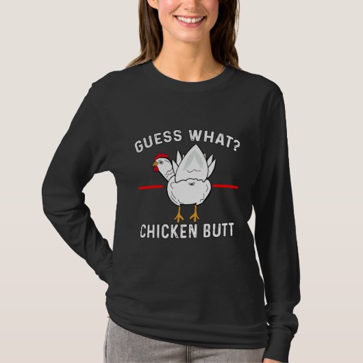 Raad eens wat Kinderen kippenstift T-shirt (Voorkant)