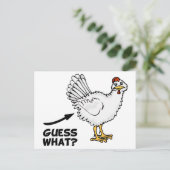 Raad eens wat kip Butt Briefkaart (Staand voorkant)