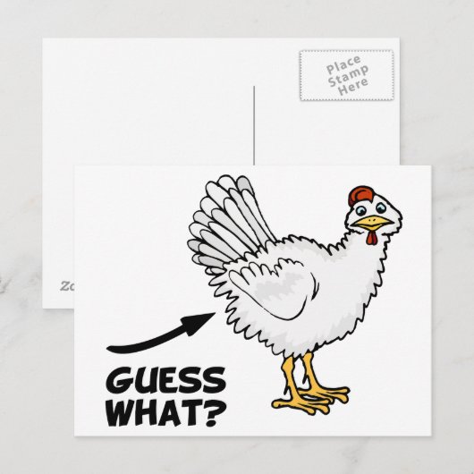 Raad eens wat kip Butt Briefkaart (Voorkant / Achterkant)