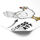 Raad eens wat kip Butt Foto Afdruk (Hoek)